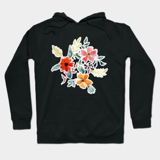 Watercolor Flowers Sticker Hoodie